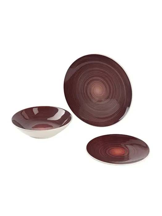 Набор посуды Bergner Classique BG BG-10233-RD (12 тарелок) красный