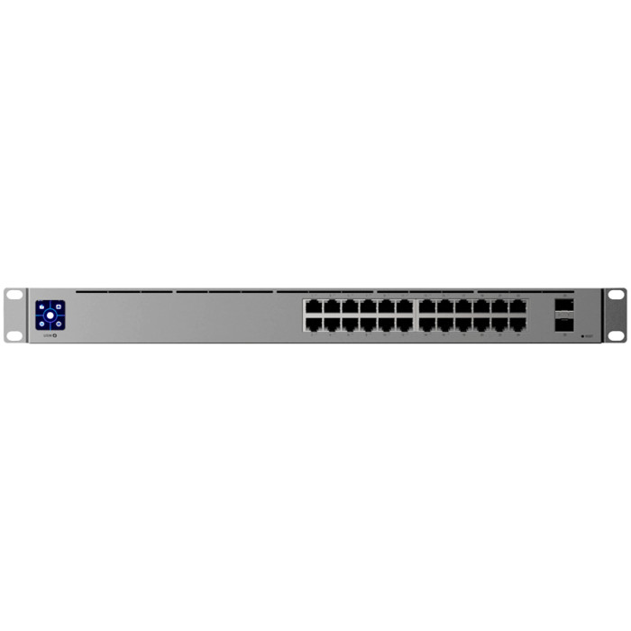 Ubiquiti 24-port, Layer 3 Etherlighting™ switch,  8 х 2.5 GbE PoE++ ports, 16 х GbE RJ45 ports including (8) PoE+ and (8) PoE++, 2 х 10G SFP+ ports