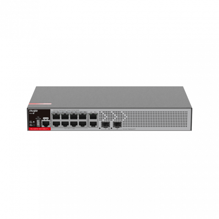 Коммутатор RUIJIE RG-S2915-10GT2MS-P-L managed L2+ PoE+ (10 x 10/100/1000 RJ45; 2 x 2.5GE/1GE SFP ports 125W PoE)