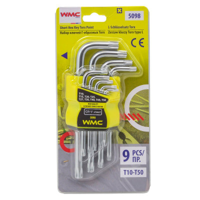 Набор ключей Г-образных Torx 9пр. 52197 WMC-5098