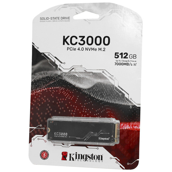 SSD M.2 PCIe  512 GB Kingston KC3000, SKC3000S/512G, PCIe 4.0 NVMe