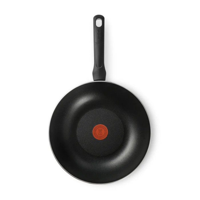Сковорода-вок, Tefal, Day by Day 4216628, 28см, Алюминий, Антипригарное покрытие, Индикатор нагрева Thermo-Signal