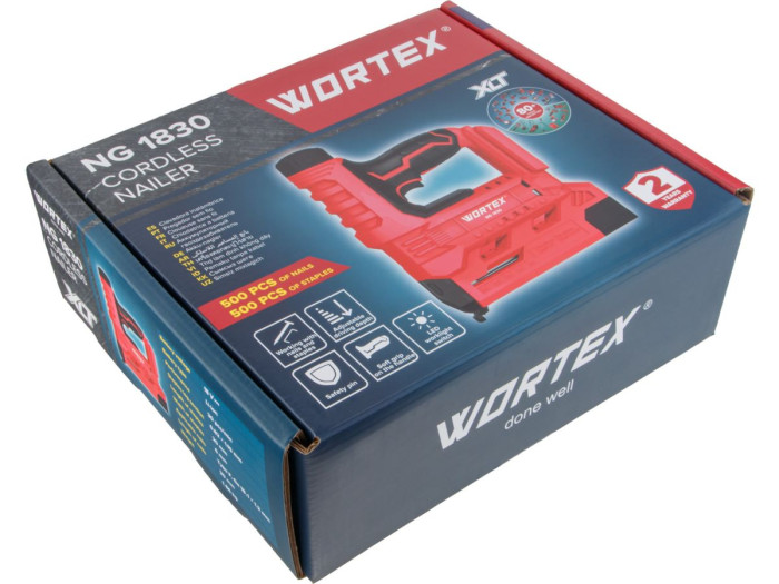 Аккум. гвоздезабиватель WORTEX NG 1830 в кор. ALL1 XLT SOLO.,18 В, 15-32 мм, 30 уд/мин.