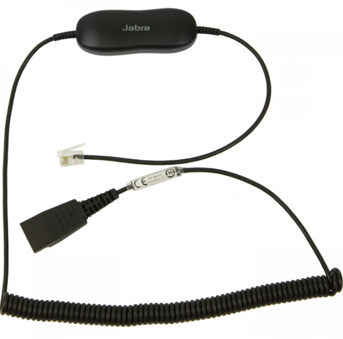 Smart Cord, QD to RJ9, coiled, with 8-position switch configurator, for Avaya one-X Telephone system ( for 96XX Series)