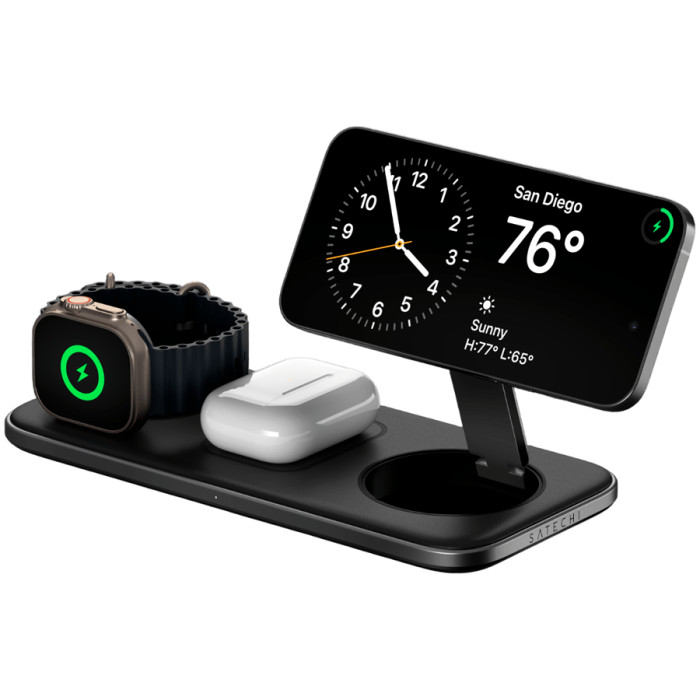 SATECHI Qi2 Trio Wireless Charging Pad - with Type A,C,G plugs