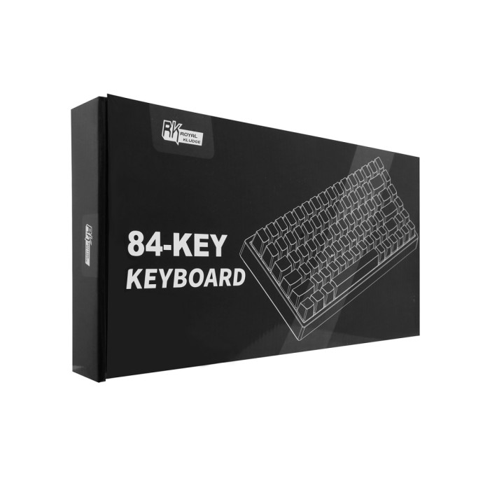 KeyBoard  USB, Royal Kludge RK84, mechanical, Brown  switch, 84 keys, 2,4/BT/cable, White