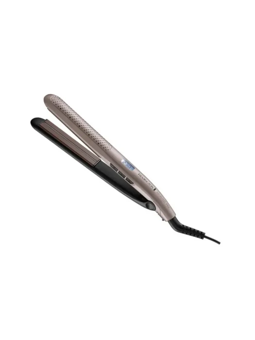 Выпрямитель для волос, Remington, S7972, Плавающие пластины, Керамическое покрытие, Укладка влажные волос, Защита от перегрева, Количество температурных режимов 10 шт, Время нагрева15 сек, Индикация нагрева, Цвет золотистый