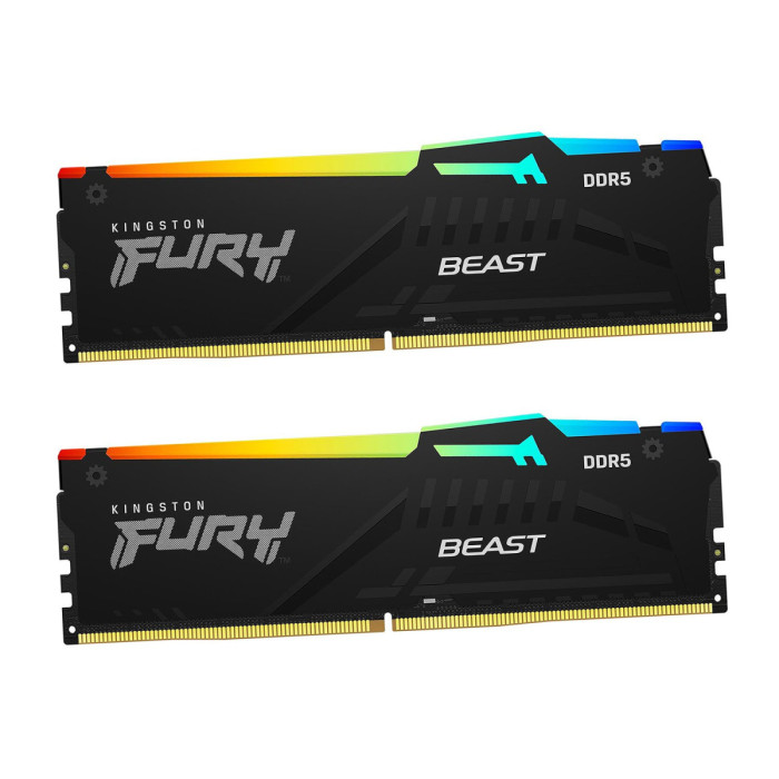 DIMM DDR5 32 GB kit <5600MHz> Kingston Fury Beast RGB (AMD), KF556C36BBEAK2-32, (2x16GB),CL36