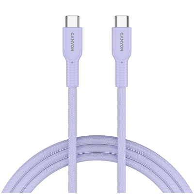 CANYON cable OnWire 60CL C-C 60W COLOR Braided 1m Purple