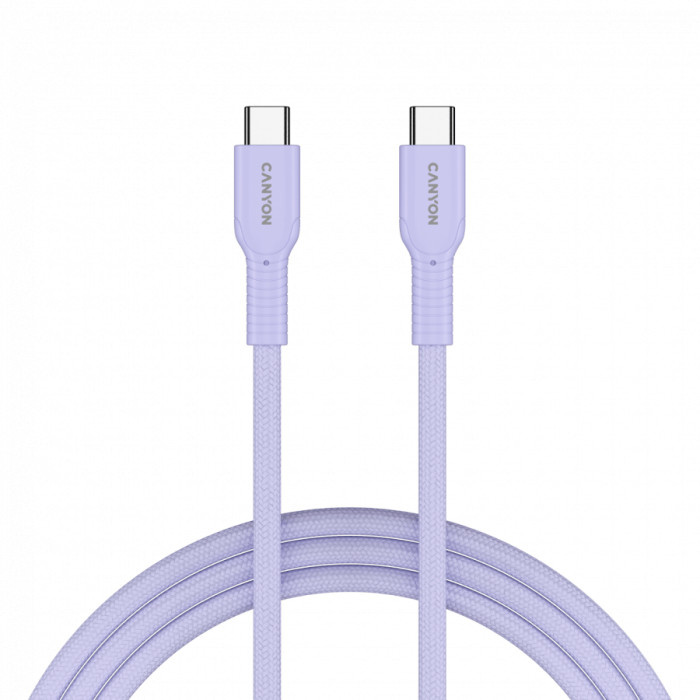 CANYON cable OnWire 60CL C-C 60W COLOR Braided 1m Purple