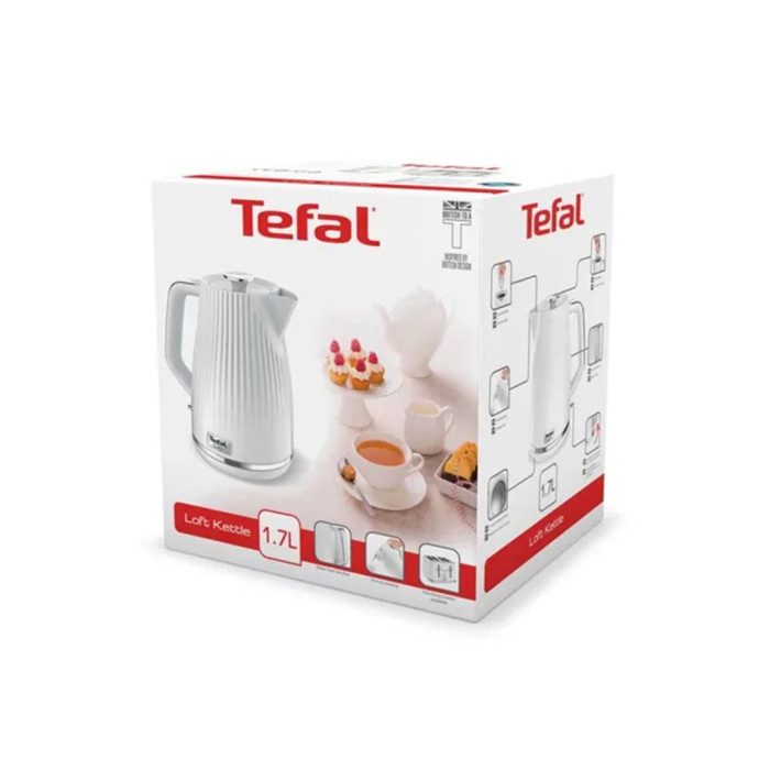Чайник электрический, Tefal, KO250130, Мощность 2400 Вт, Объем 1.7 л, Материал корпуса пластик, Фильтр против накипи