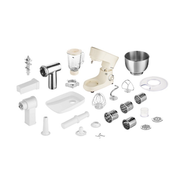 Кухонная машина, Redmond, RKM-4040, Бежевый,Максимальная мощность 1200 Вт, Количество скоростей работы 6,Напряжение 220-240 В, 50 Гц, Материал корпуса пластик