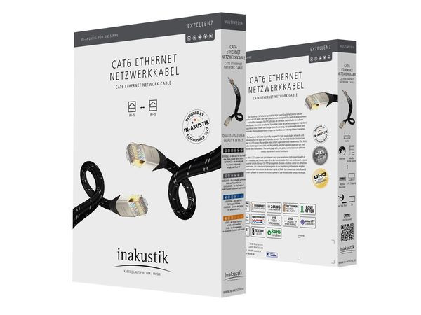 Inakustik Кабель Excellence Network Cable CAT6 RJ45  RJ45 1,0m EAN:4001985514380