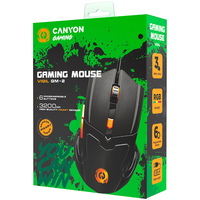 CANYON mouse Vigil GM-2 RGB 6buttons Wired Black