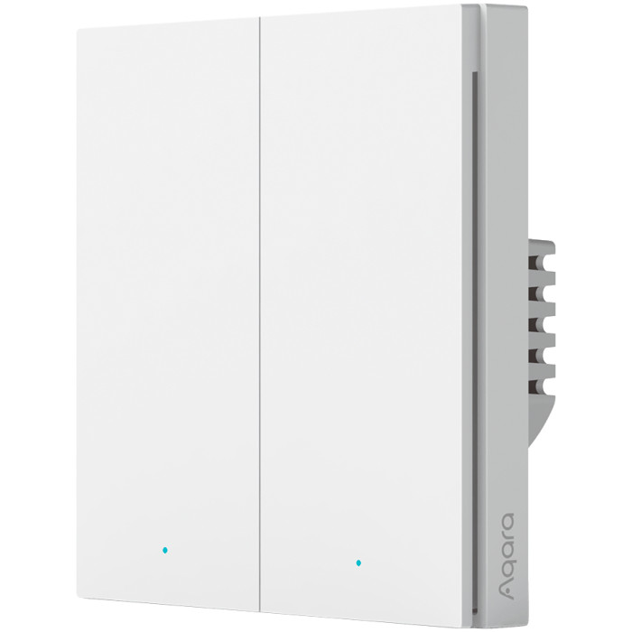 Aqara Smart Wall Switch H1 (no neutral, double rocker): Model No: WS-EUK02; SKU: AK072EUW01