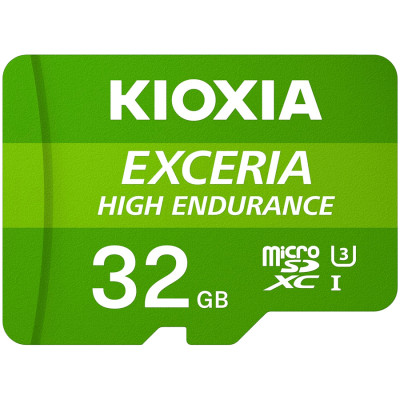KIOXIA LMHE1G032GG2; 32GB microSD KIOXIA Exceria High Endurance (M303E) UHS I U3 with adapter