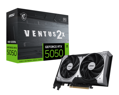 Видеокарта MSI GeForce RTX 5050 8G VENTUS 2X OC, 8G GDDR6 128bit 1xHDMI 3xDP G5050-8V2C