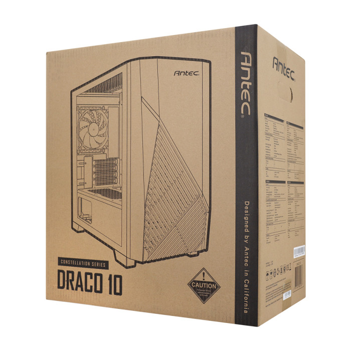 Case MATX mini tower Antec, Draco 10, 1*120mm fan, (без БП)