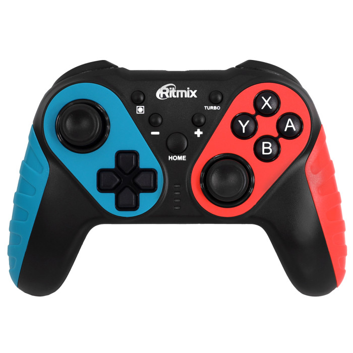Joystick Ritmix GP-036BTH, gamepad, Android/iOS/PC/NS, Type-C/BT, 350mAh, black-blue-red