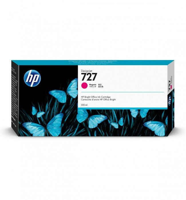 Картридж струйный HP F9J77A, 727, 300 мл, пурпурный