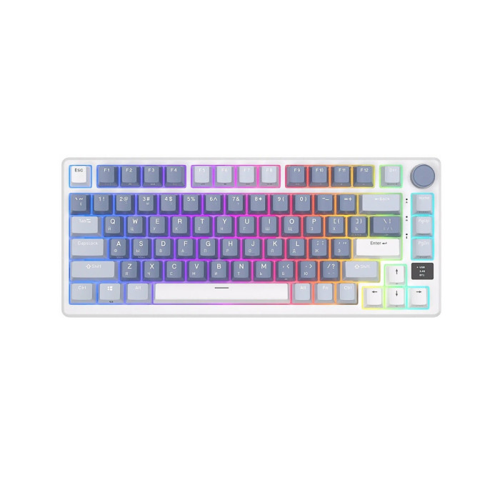 Клавиатура USB RKM75 Brown switch BTcable Ocean Blue