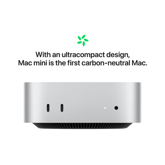 Mac mini: Apple M4 chip with 10‑core CPU and 10‑core GPU, 16GB, 256GB SSD,Model A3238