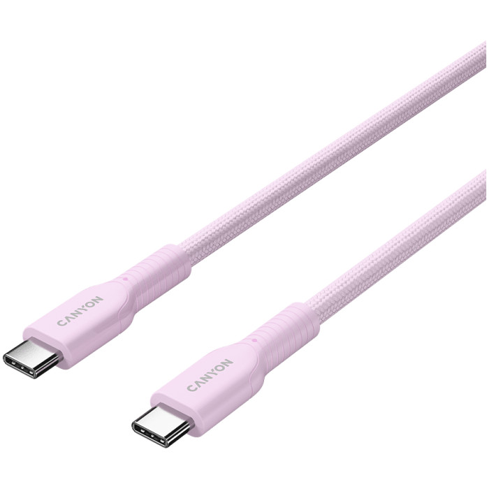 CANYON cable OnWire 60CL C-C 60W COLOR Braided 1m Pink