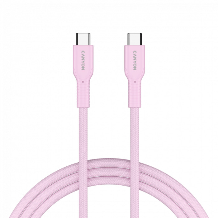 CANYON cable OnWire 60CL C-C 60W COLOR Braided 1m Pink