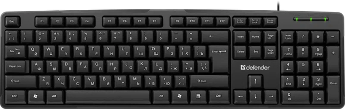 Клавиатура проводная Defender Next HB-440 (Черный), USB, ENG/RUS,стандарт, НОВИНКА!