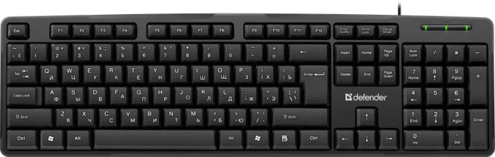 Клавиатура проводная Defender Next HB-440 (Черный), USB, ENG/RUS,стандарт, НОВИНКА!