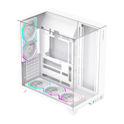 Case ATX midi tower GameMax, Infinity Pro WH, (без БП), white