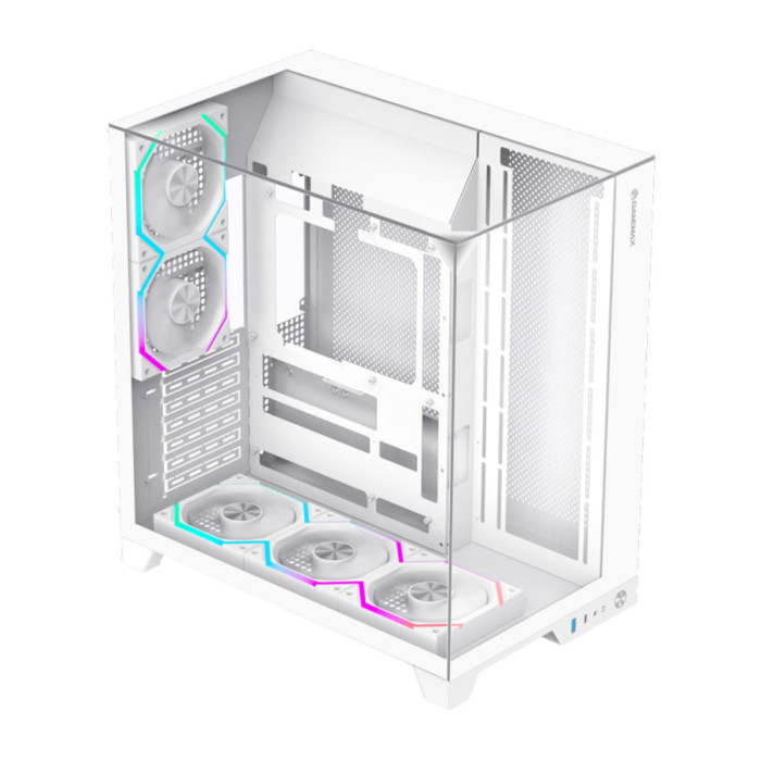 Case ATX midi tower GameMax, Infinity Pro WH, (без БП), white