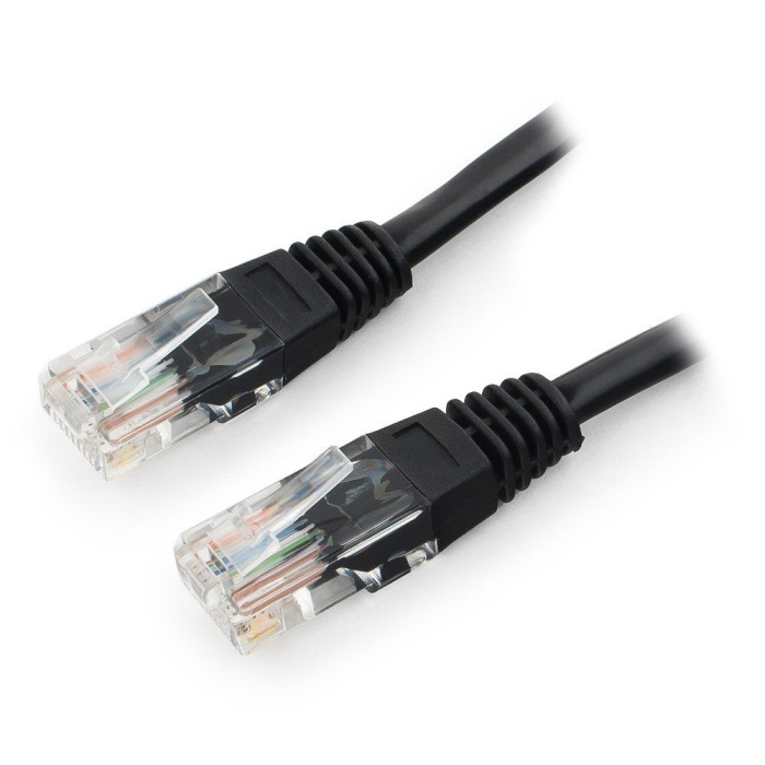 Cable  Patch cord  UTP 5e-Cat  0.5 m Cablexpert PP10-0.5M/BK, Чёрный