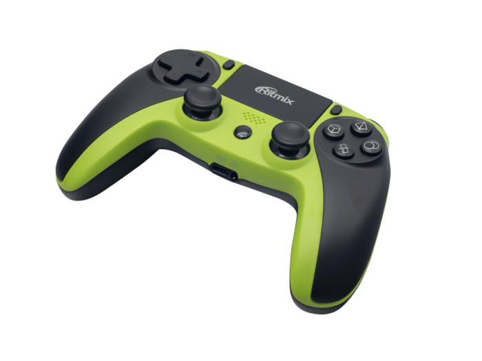 Joystick Ritmix GP-062BTH, gamepad, Android/iOS/PC, mUSB/BT, 600mAh, black-green
