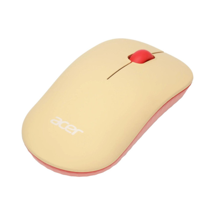 Mouse Acer OMR205, Wireless, Optical 1200 dpi, 3 button, 1AA, USB, Pink/beige