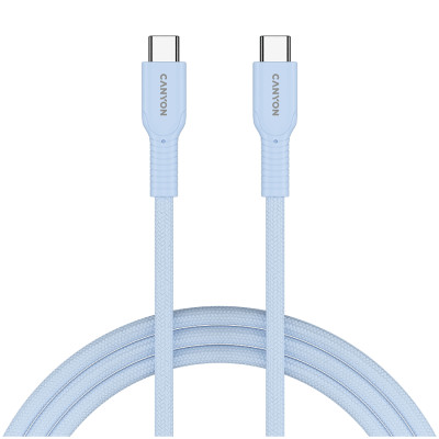 CANYON cable OnWire 60CL C-C 60W COLOR Braided 1m Light Blue