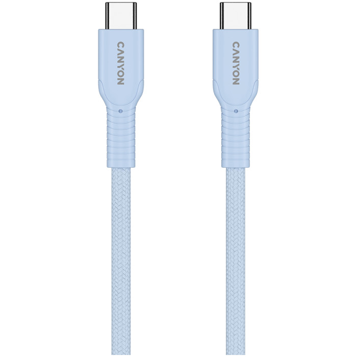 CANYON cable OnWire 60CL C-C 60W COLOR Braided 1m Light Blue