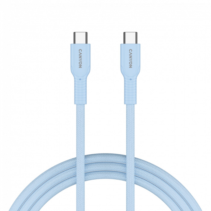 CANYON cable OnWire 60CL C-C 60W COLOR Braided 1m Light Blue