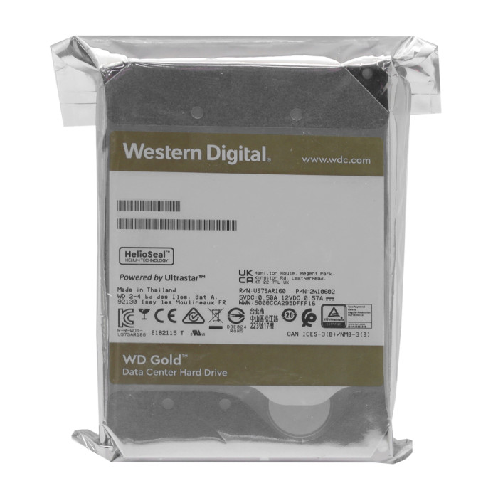 HDD SATA 18000 GB Western Digital Gold WD181KRYZ, 7200rpm, 512MB cache, SATA 6 Gb/s