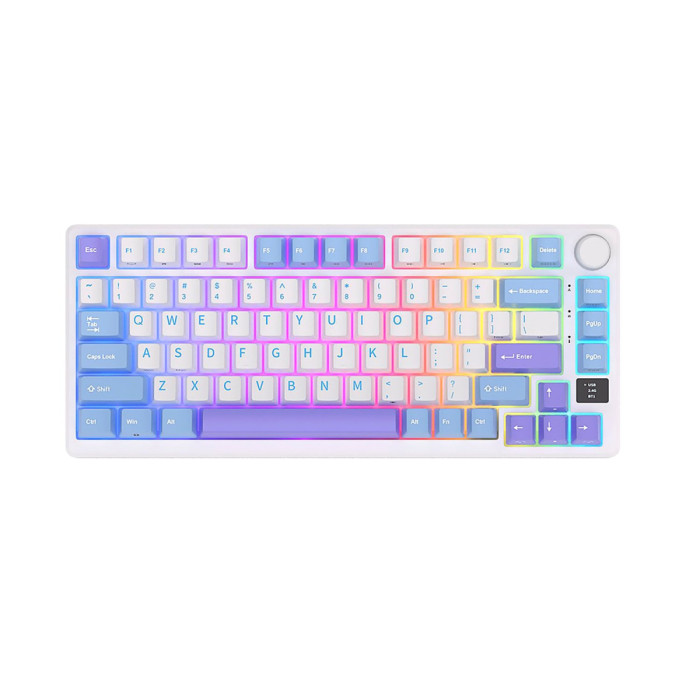 Клавиатура USB RKM75 Brown switch BTcable Taro Milk