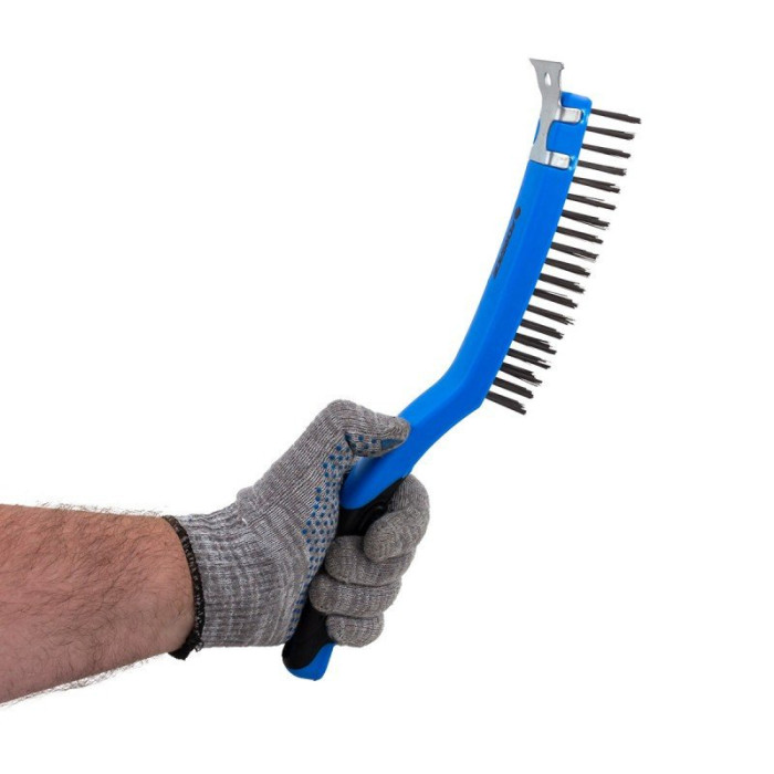 Набор щеток по металлу в пластиковом корпусе с прорез. рук-ми 2 предмета(скребок-40мм;материал прово 17436       F-34013212