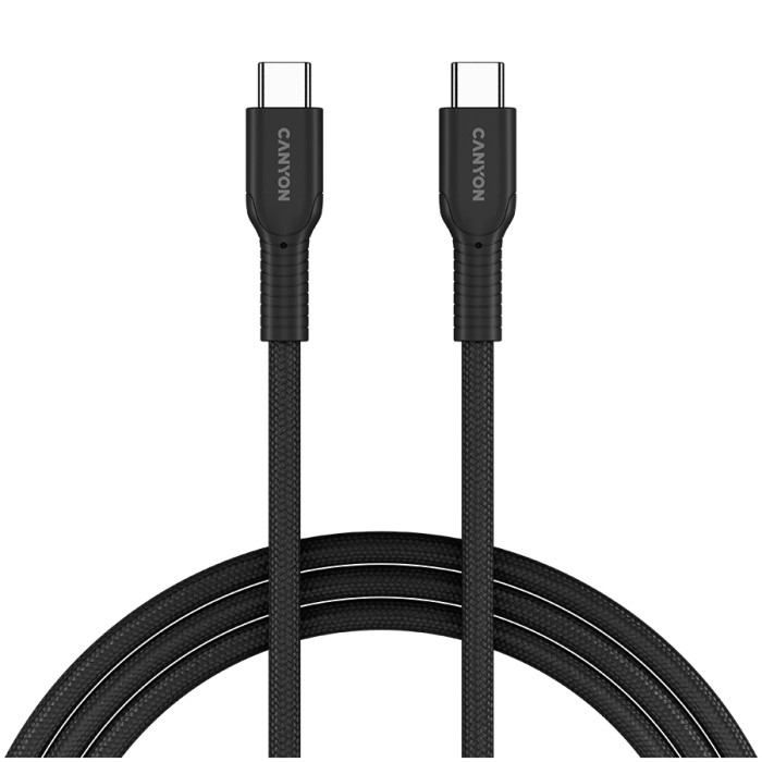 CANYON cable OnWire 60CL C-C 60W COLOR Braided 1m Black