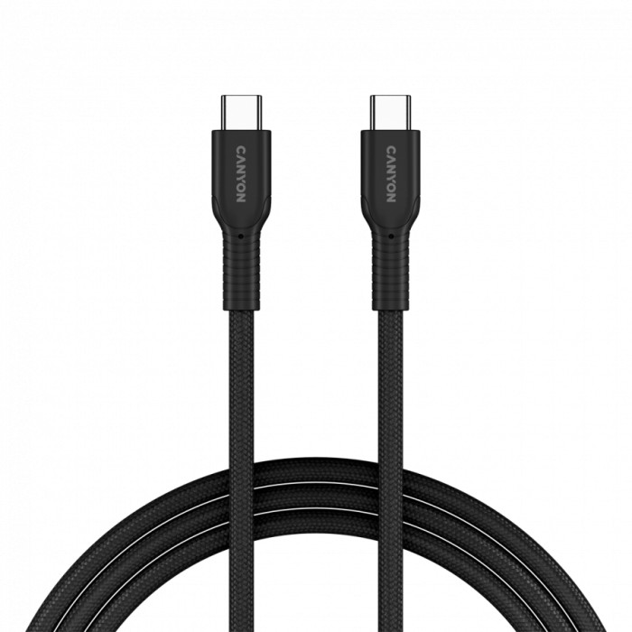 CANYON cable OnWire 60CL C-C 60W COLOR Braided 1m Black