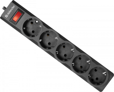 Сетевой фильтр Defender ES Largo 5м Черный