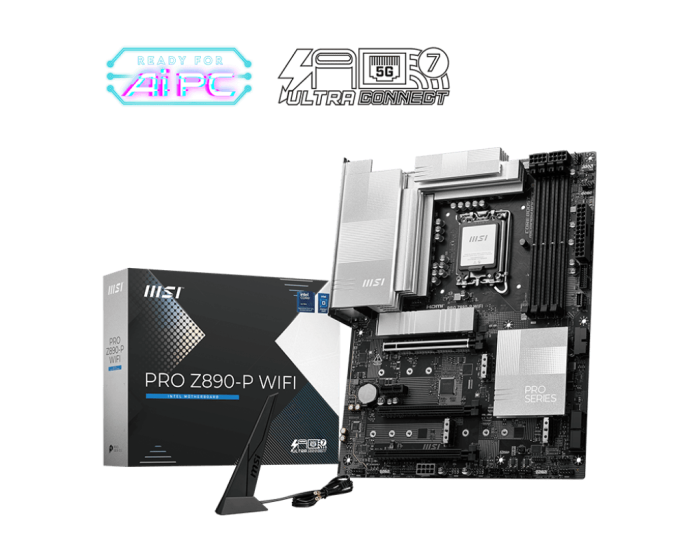 Материнская плата MSI PRO Z890-P WIFI LGA1851 4xDDR5 4xSATA3 RAID 4M.2 HDMI DP ATX