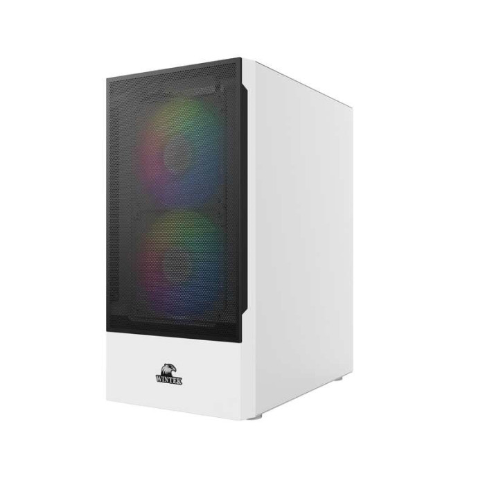Корпус Wintek Shadow PRO 801 W-M TG, ATX, USB 1*3.0/2*2.0, HD-Audio+Mic, 2*14cm+1*12cm ARGB fan (без контроллера), белый