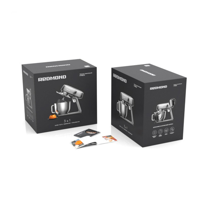 Планетарный миксер, Redmond, FM602,Максимальная мощность 2000 Вт ,Количество скоростей работы 10 ,Номинальная мощность 1800 Вт ,Объем чаши миксера 6 л