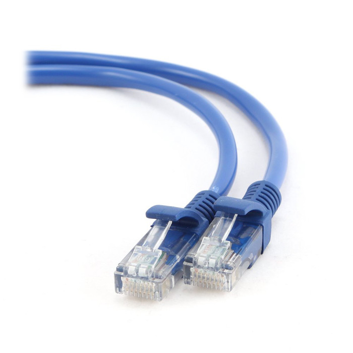 Cable  Patch cord  UTP 5e-Cat  0.5 m Cablexpert PP12-0.5M/B, синий
