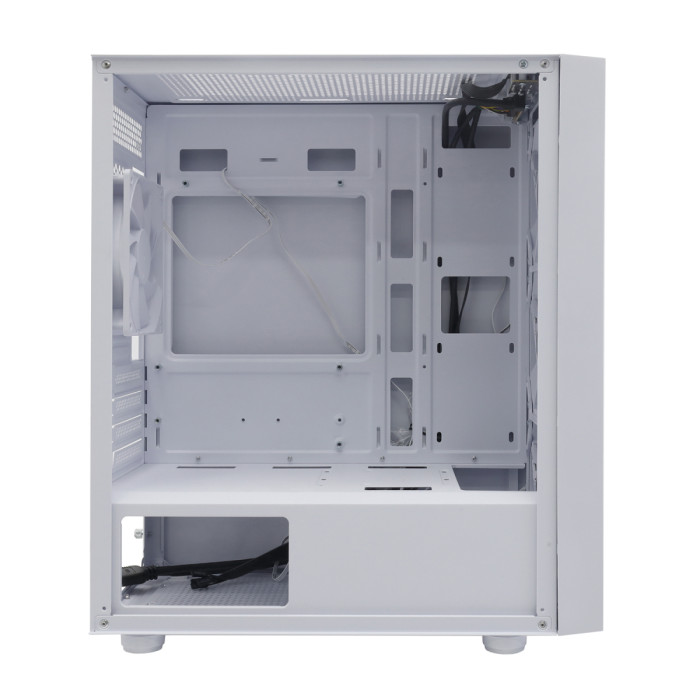 Case MATX mini tower APEX, M201, 4*120 fan, (без БП), white
