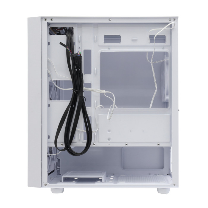 Case MATX mini tower APEX, M201, 4*120 fan, (без БП), white